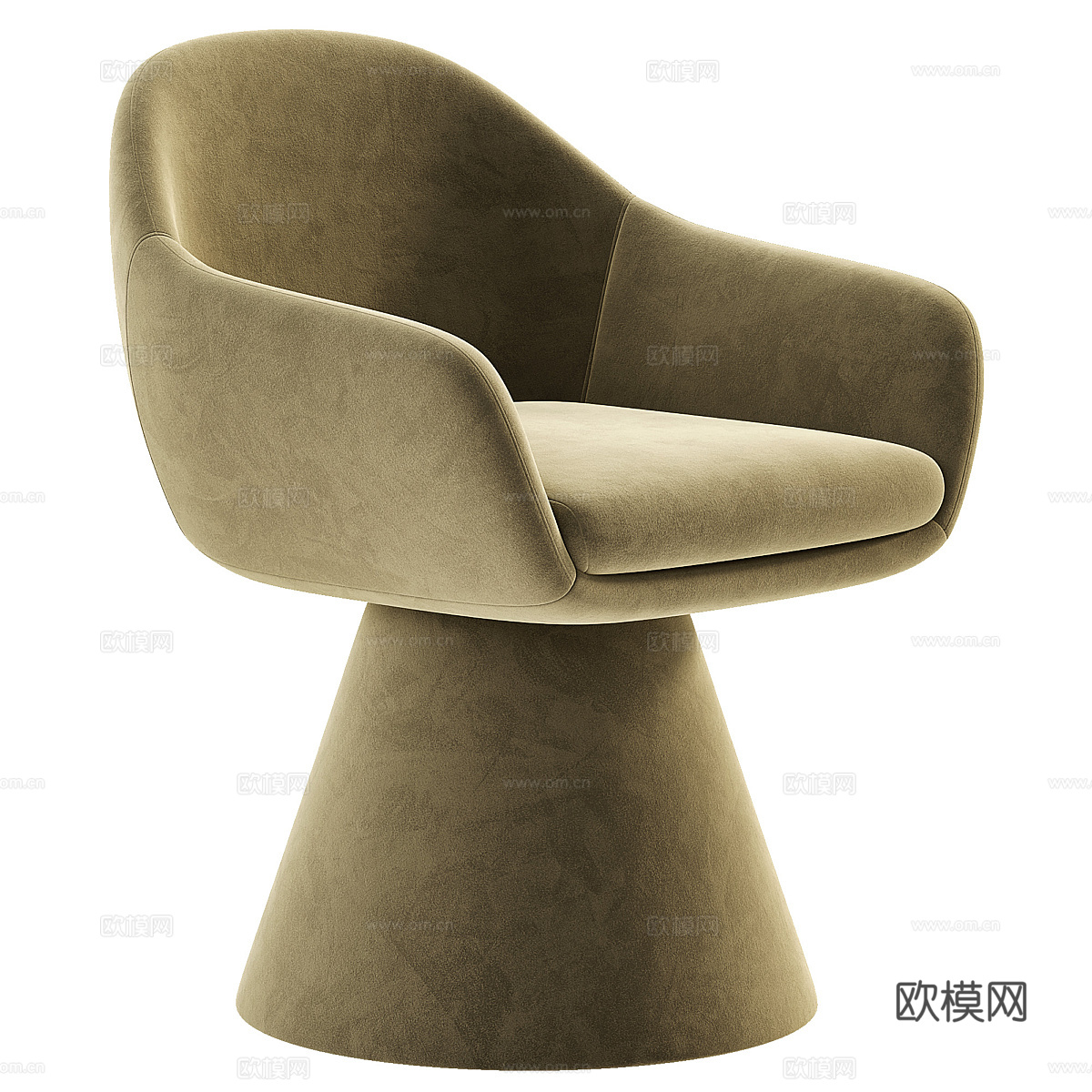 现代意式布艺椅子3d模型