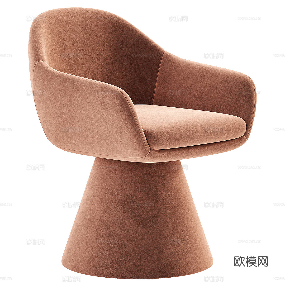 现代意式布艺椅子3d模型