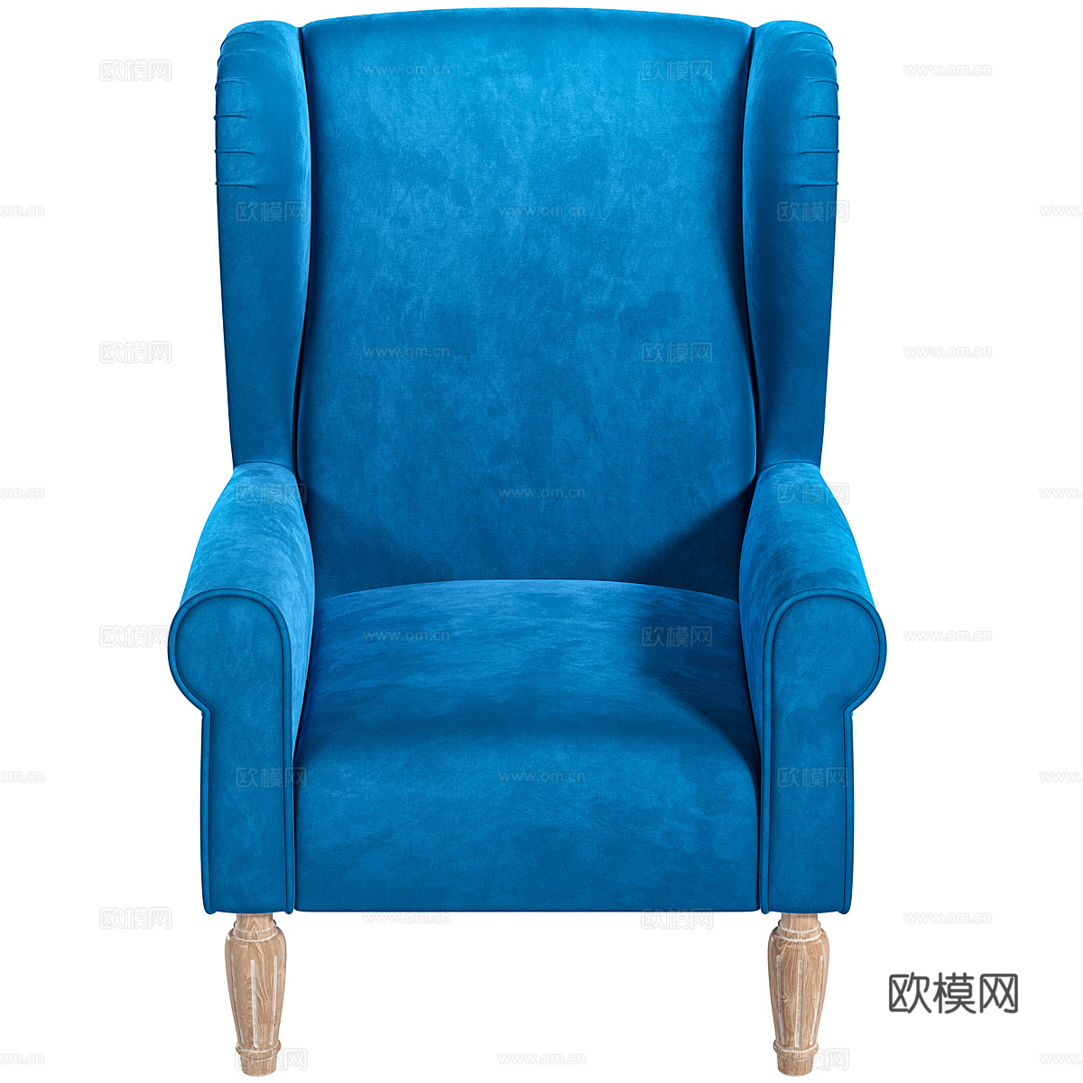 美式简约布艺扶手椅3d模型