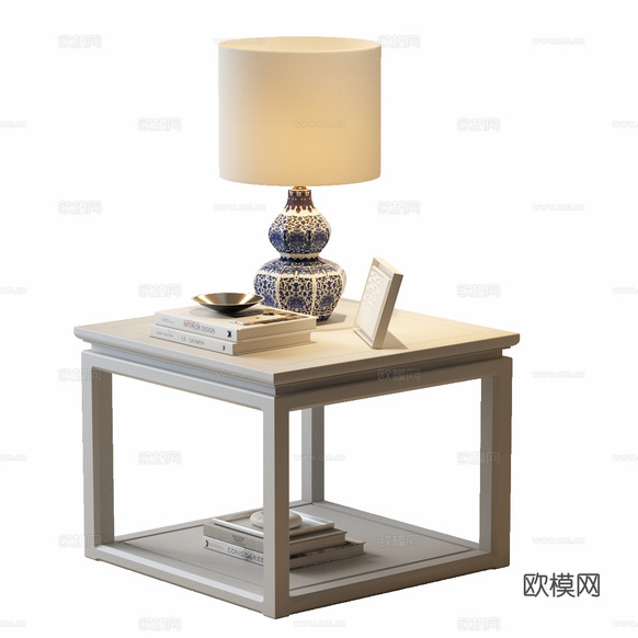 新中式台灯 新中式茶几台灯 中式台灯 宋氏茶几台灯su模型下载(渲染图1)
