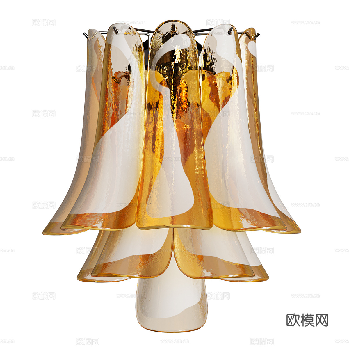 现代轻奢玻璃壁灯3d模型
