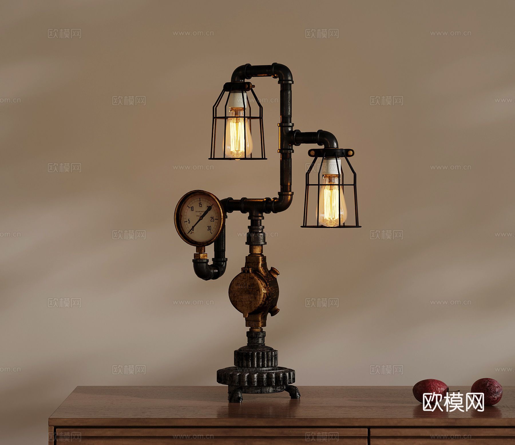 台灯 工业台灯3d模型下载