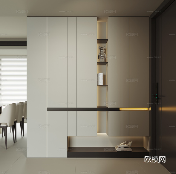 現(xiàn)代入戶鞋柜3d模型下載