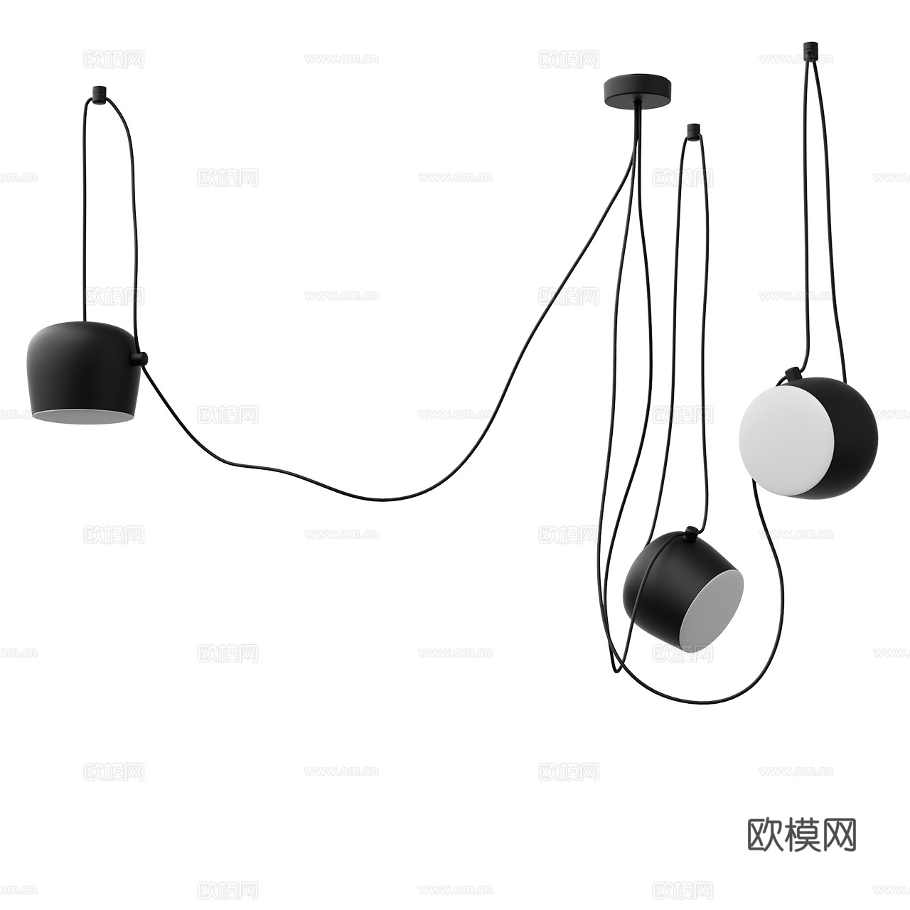 Flos 现代吊灯 简约吊灯 北欧吊灯 多头吊灯 装饰吊灯3d模型