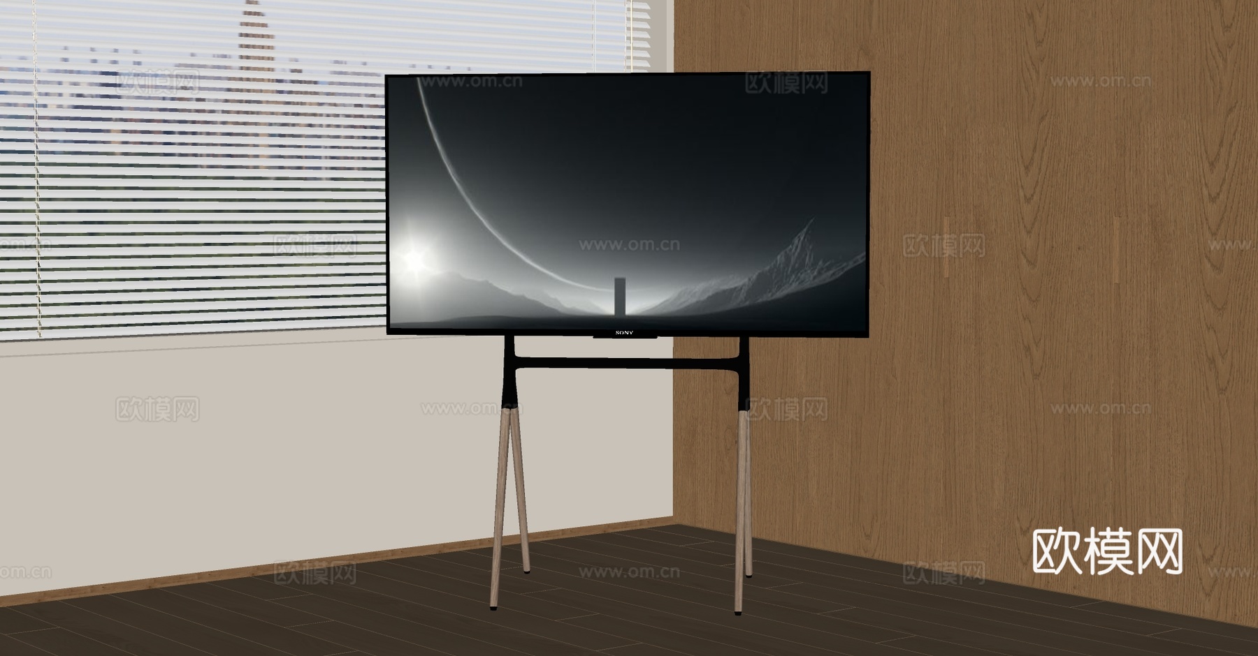 电视 电视支架su模型
