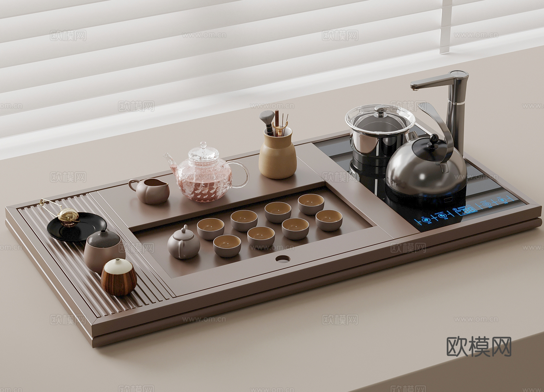 茶具 新中式茶具 茶杯3d模型
