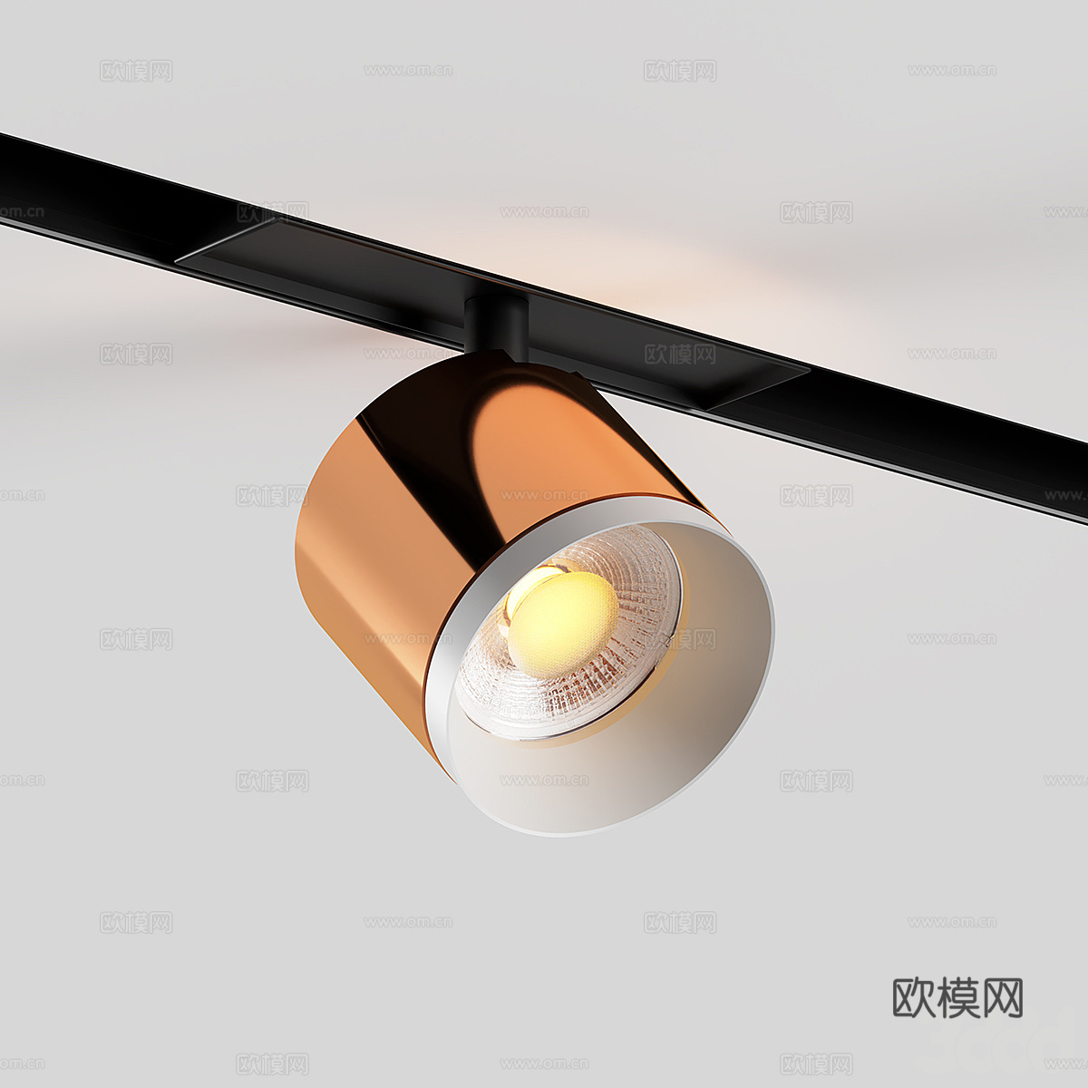 现代极简磁吸轨道灯3d模型