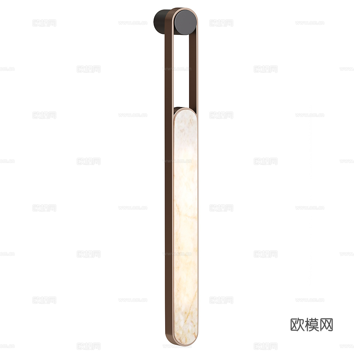 新中式轻奢极简金属壁灯3d模型