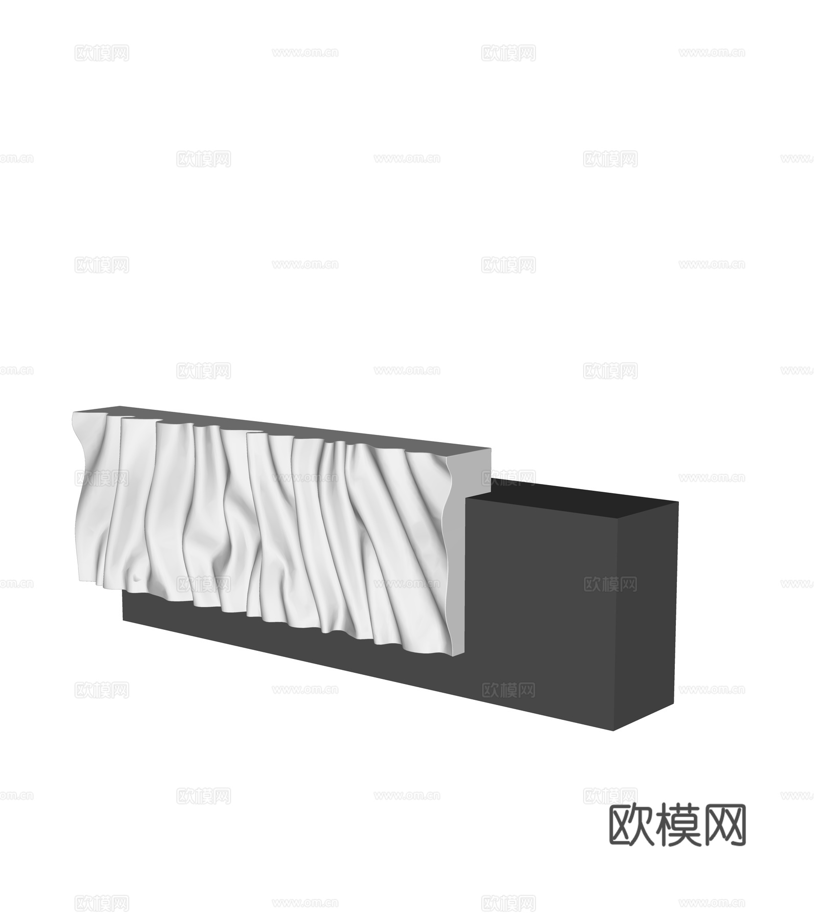 现代弧形前台su模型