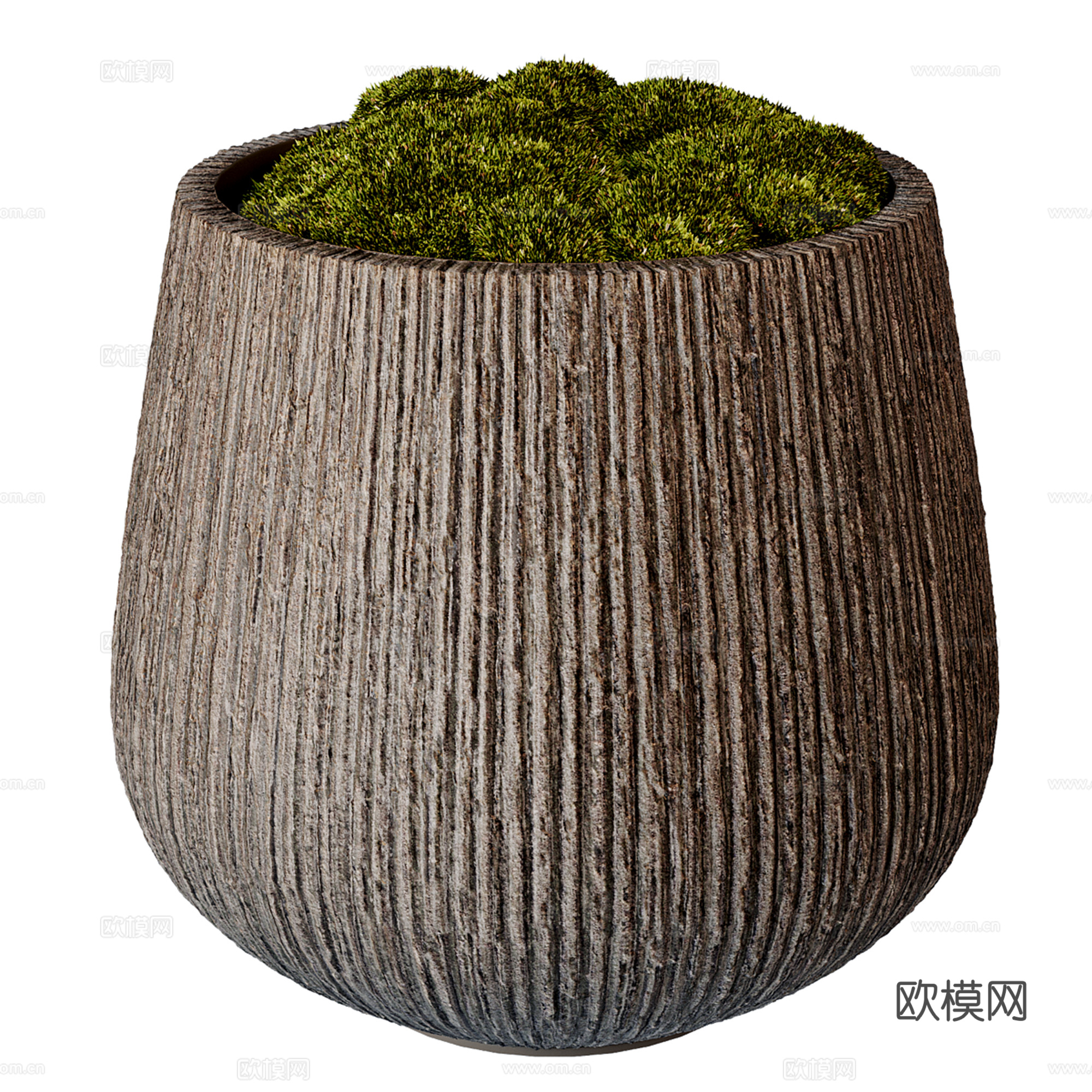 新中式绿植盆栽su模型