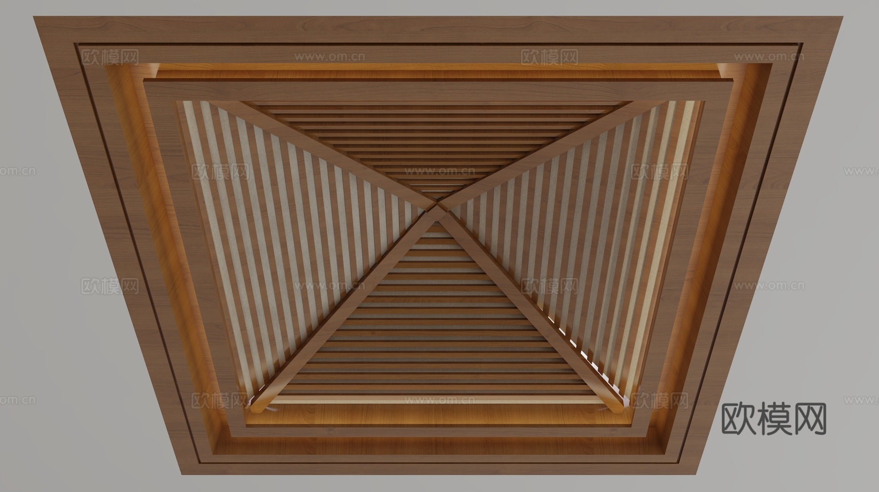 新中式天花吊顶3d模型
