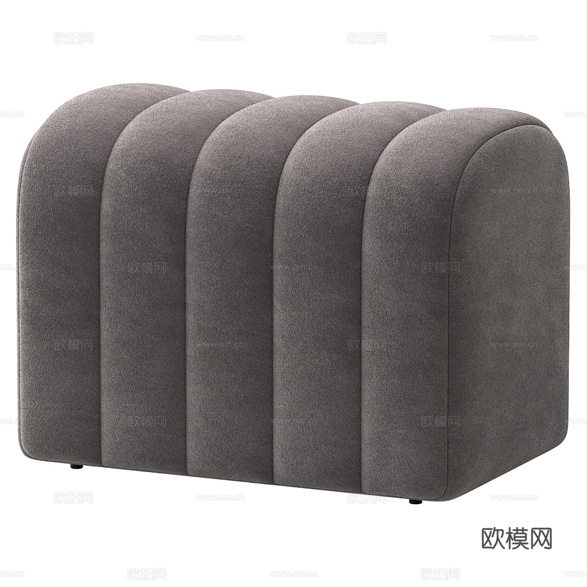 现代奶油风布艺凳3d模型