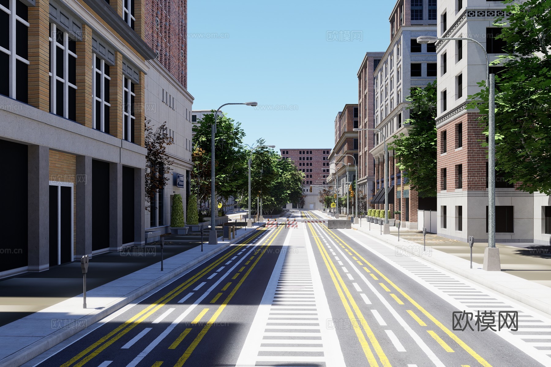 街道建筑环境3d模型