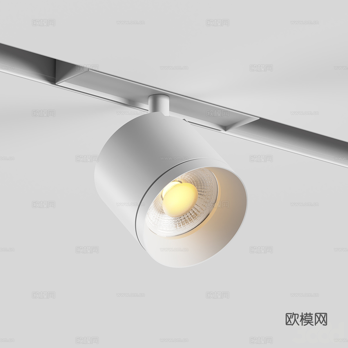 现代极简磁吸轨道灯3d模型