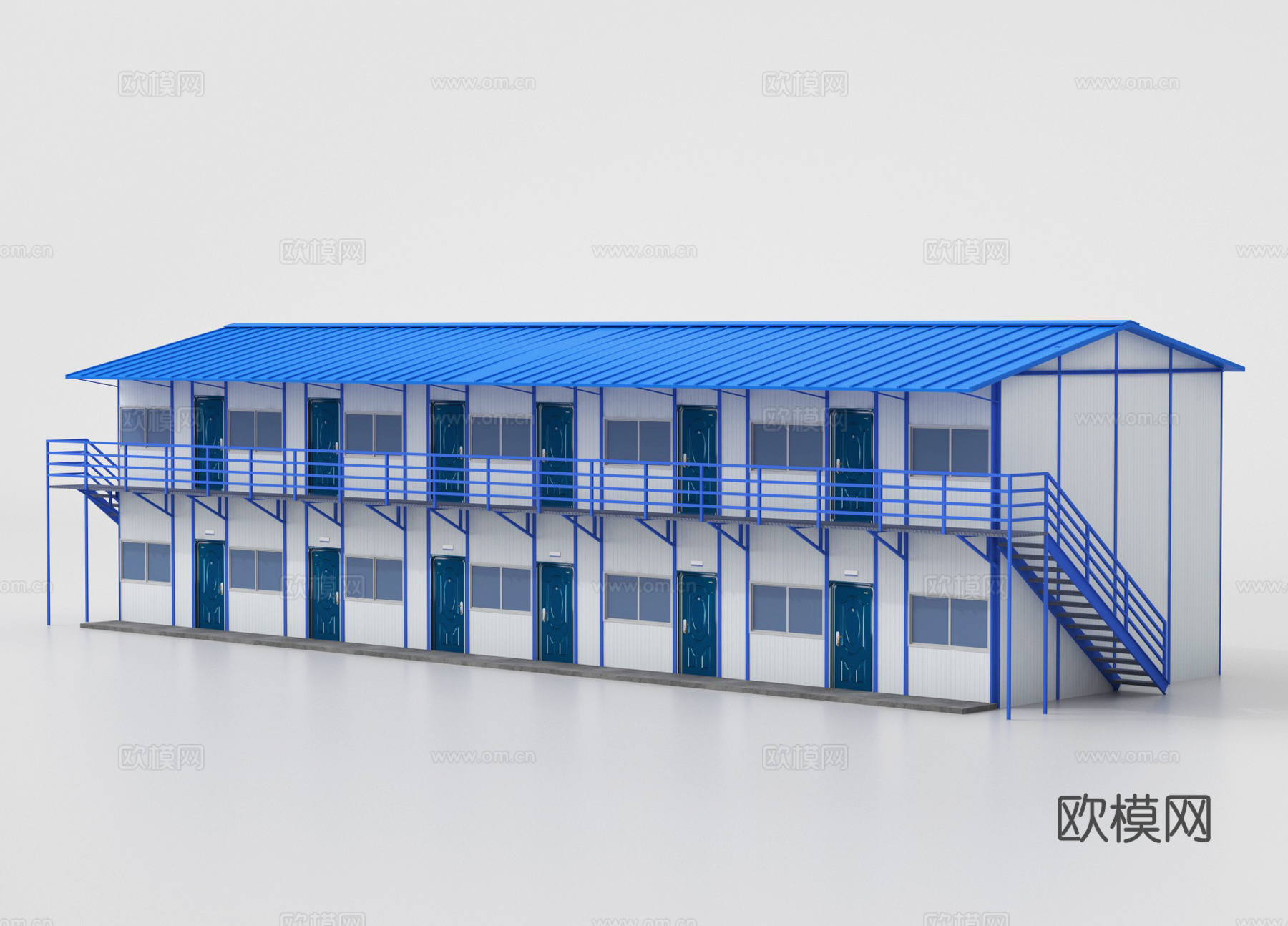 活动板房 工程房 工地3d模型