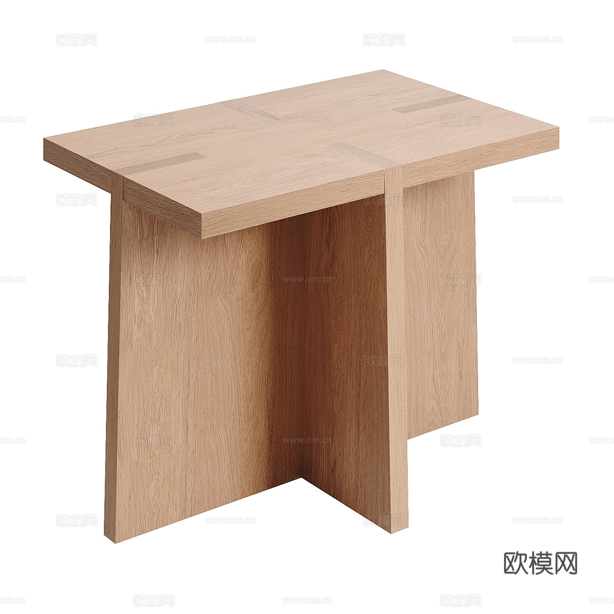 新中式侘寂实木茶几 边几3d模型