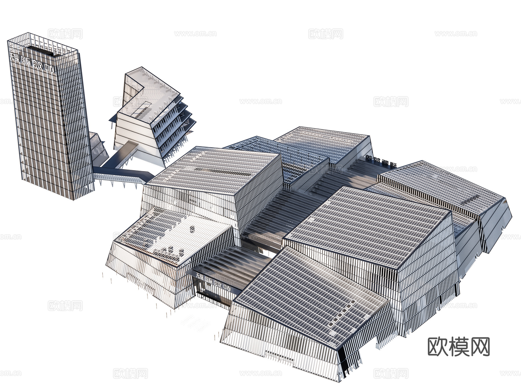 现代博物馆展厅 博物馆展厅展馆 会展中心建筑 国际会议中心建su模型