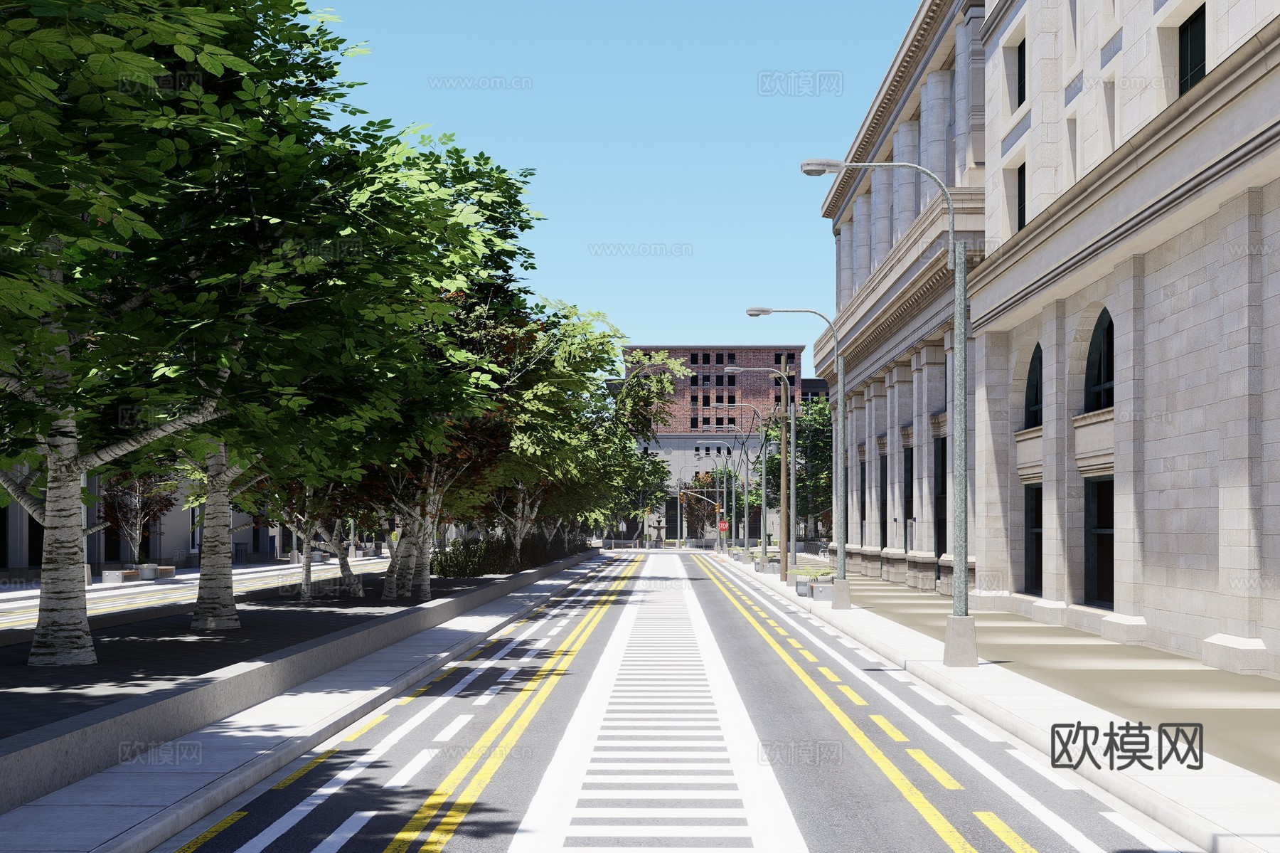 街道建筑环境3d模型