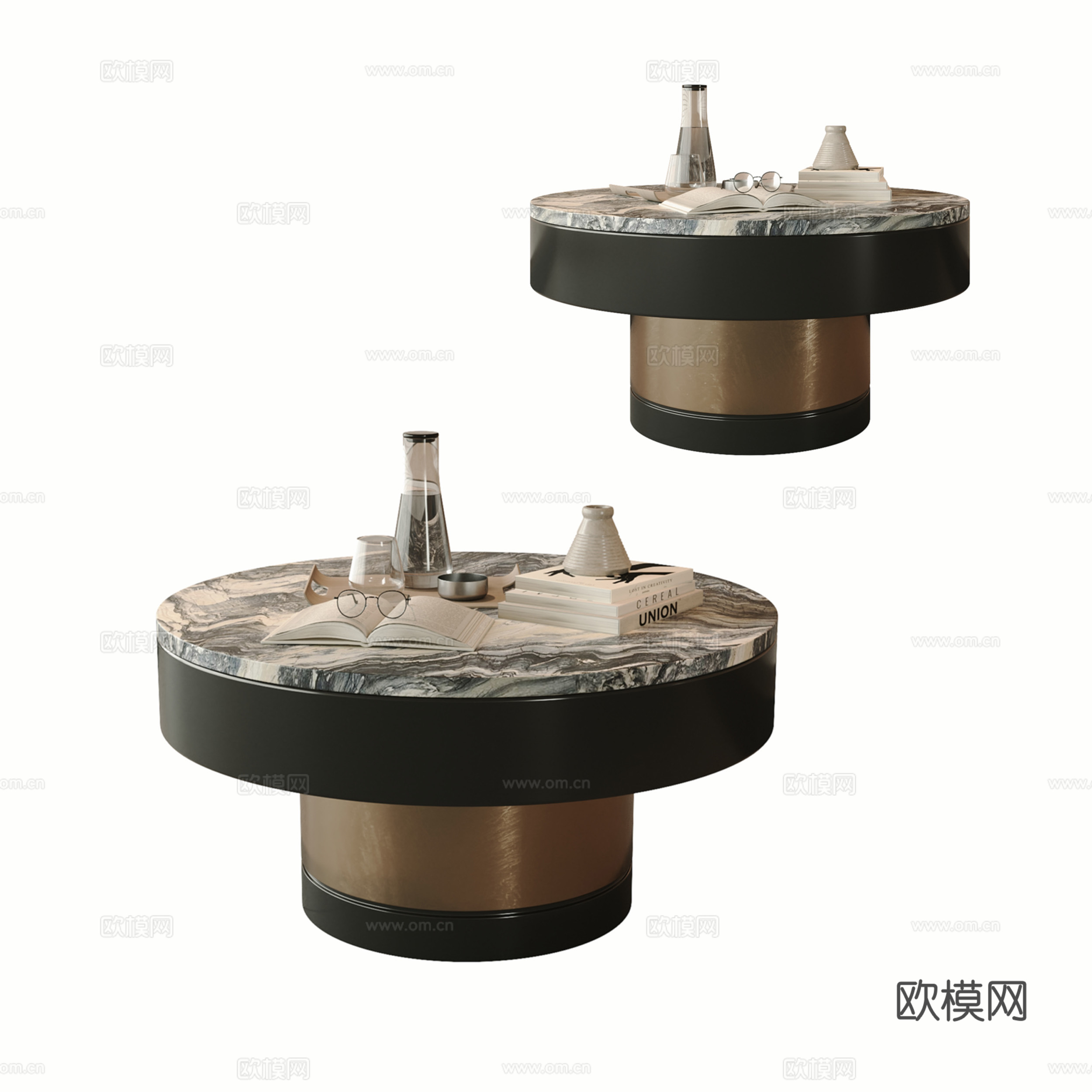 现代意式茶几3d模型