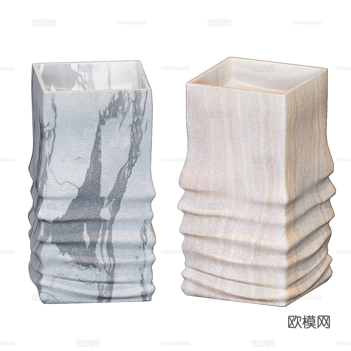 现代侘寂洗手台 台盆 柱盆3d模型