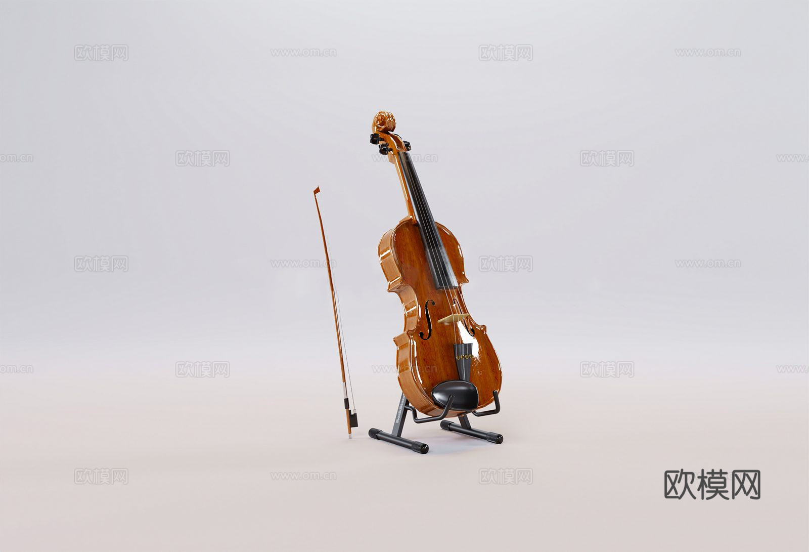 欧式古典小提琴3d模型