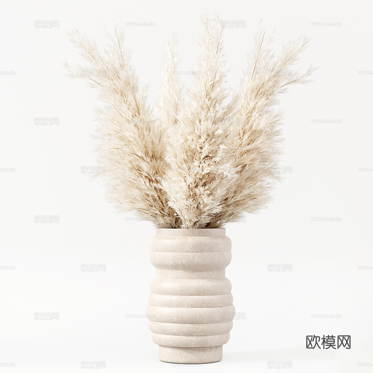 新中式干花花瓶3d模型