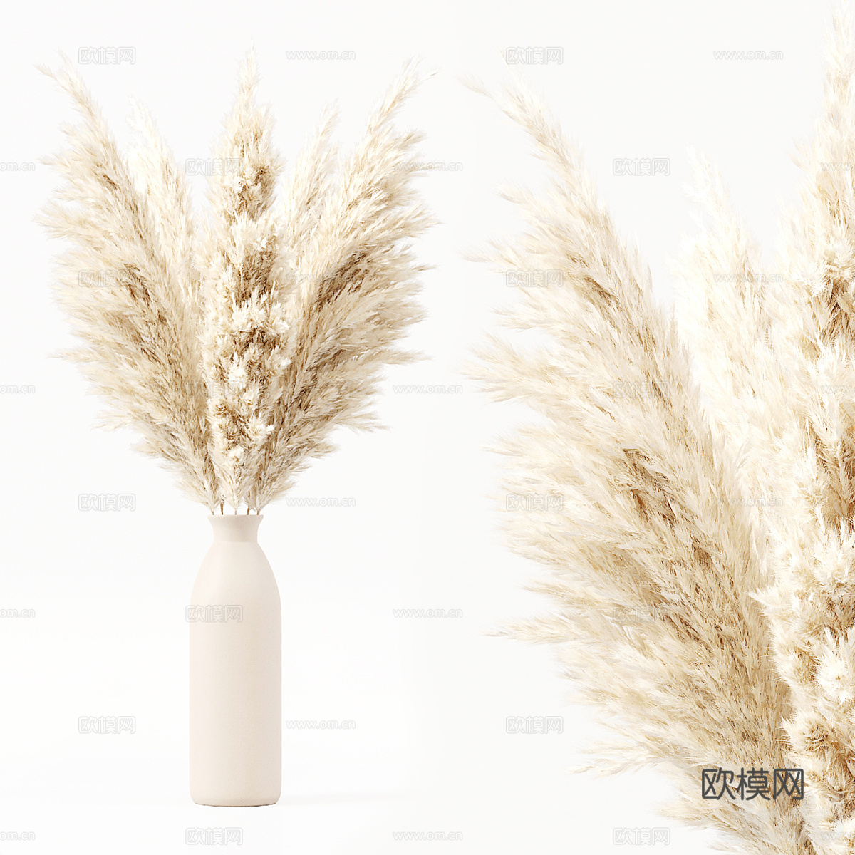 新中式干花花瓶3d模型