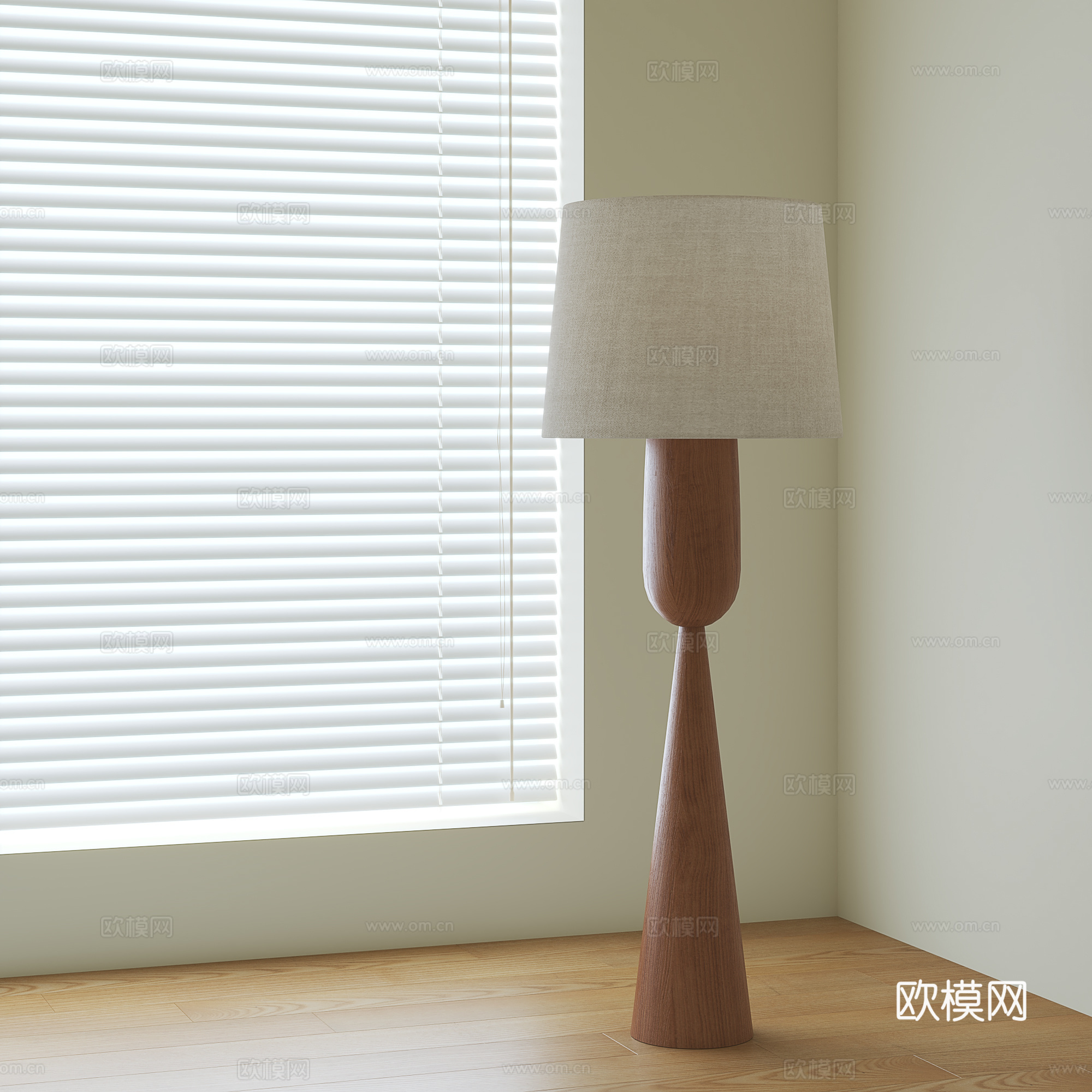 法式中古落地灯3d模型