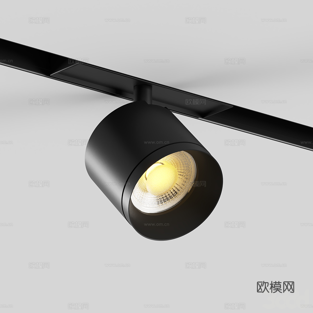 现代极简磁吸轨道灯3d模型