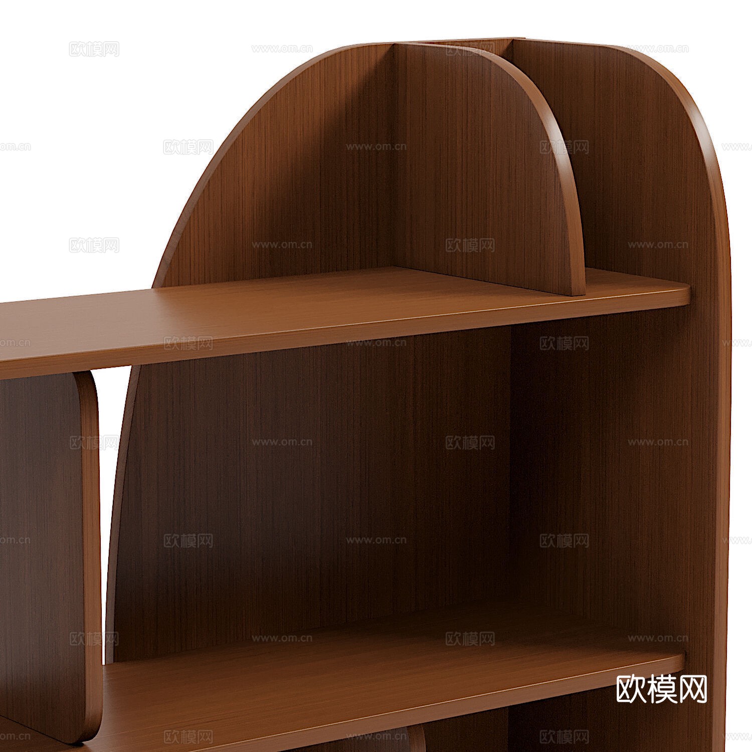 现代意式极简书架 矮书柜3d模型