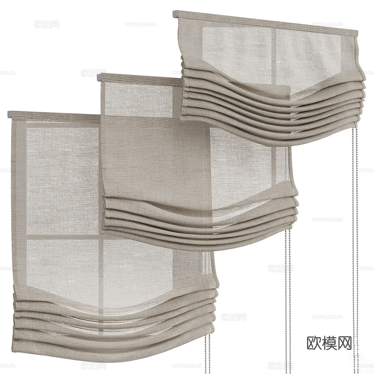 罗马帘3d模型