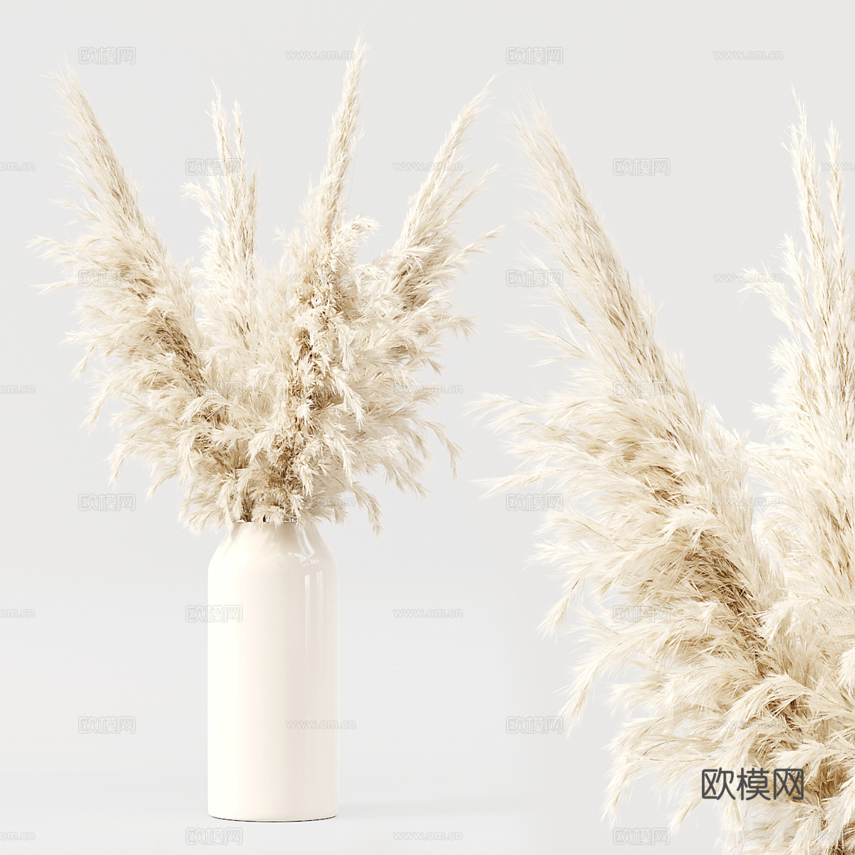 新中式干花花瓶3d模型