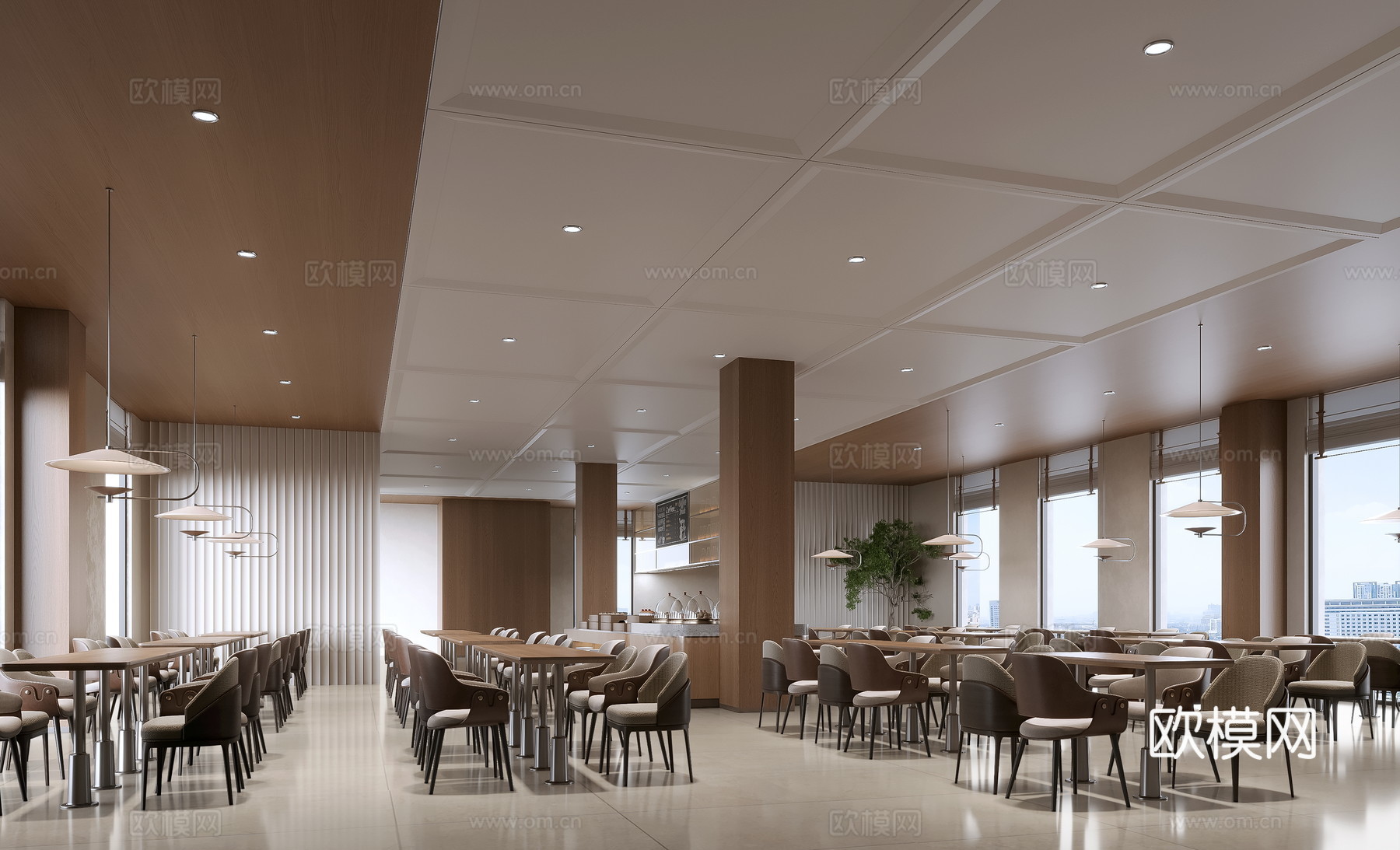 员工餐厅3d模型