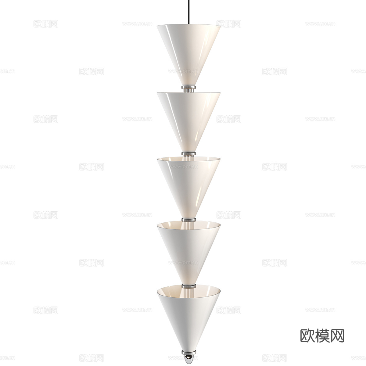 现代轻奢极简串联吊灯3d模型