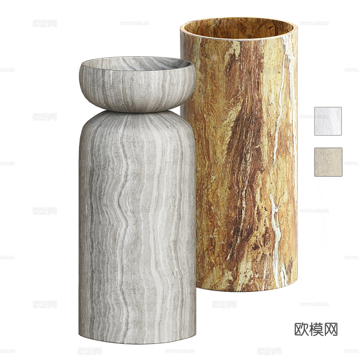 柱盆3d模型