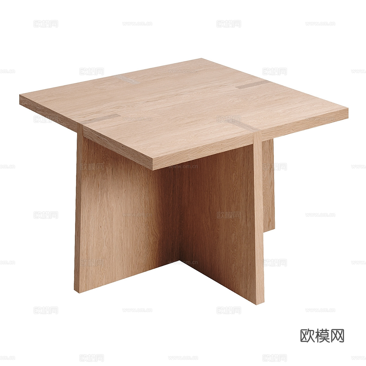新中式侘寂实木茶几 边几3d模型