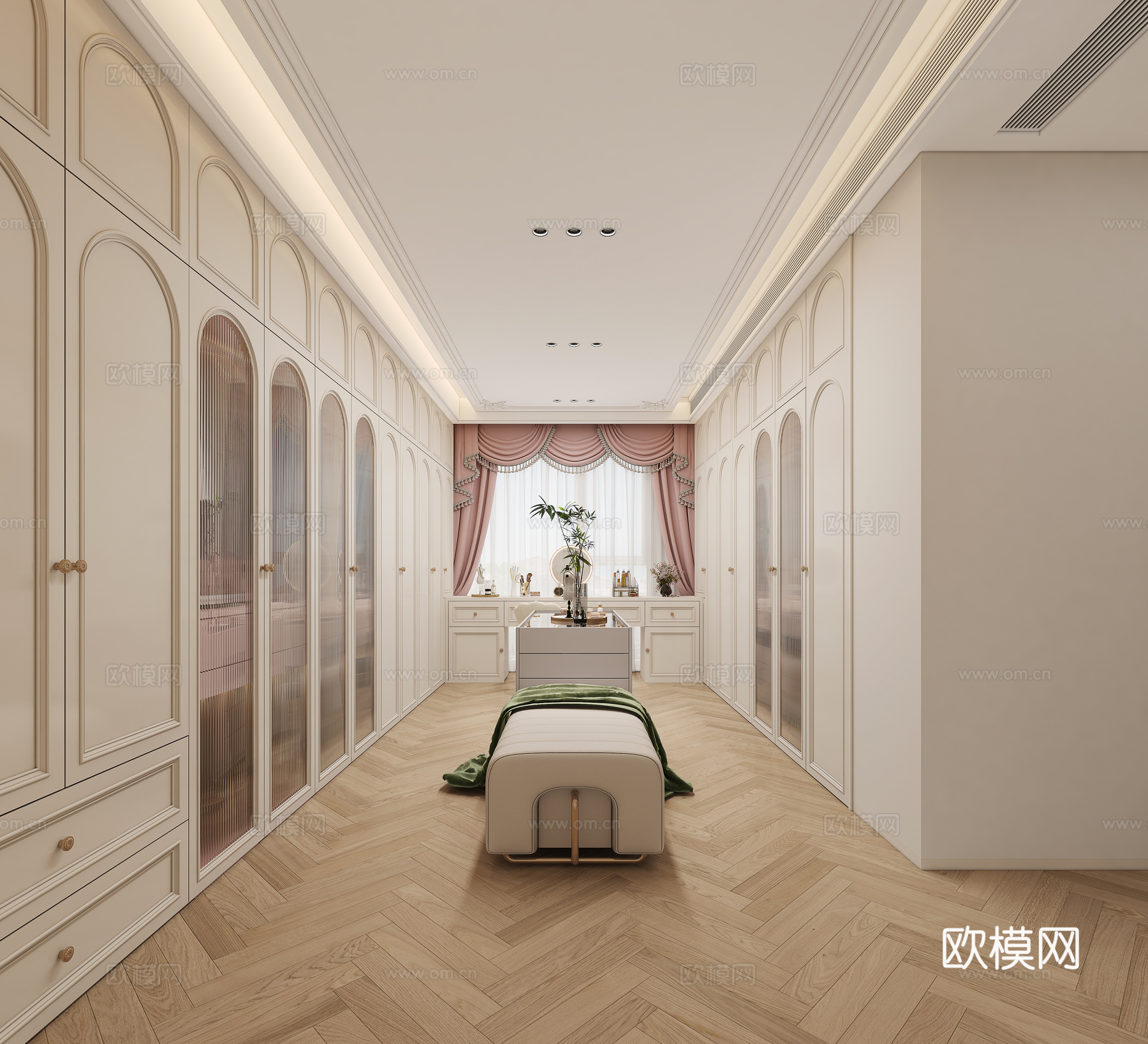 法式衣帽间3d模型