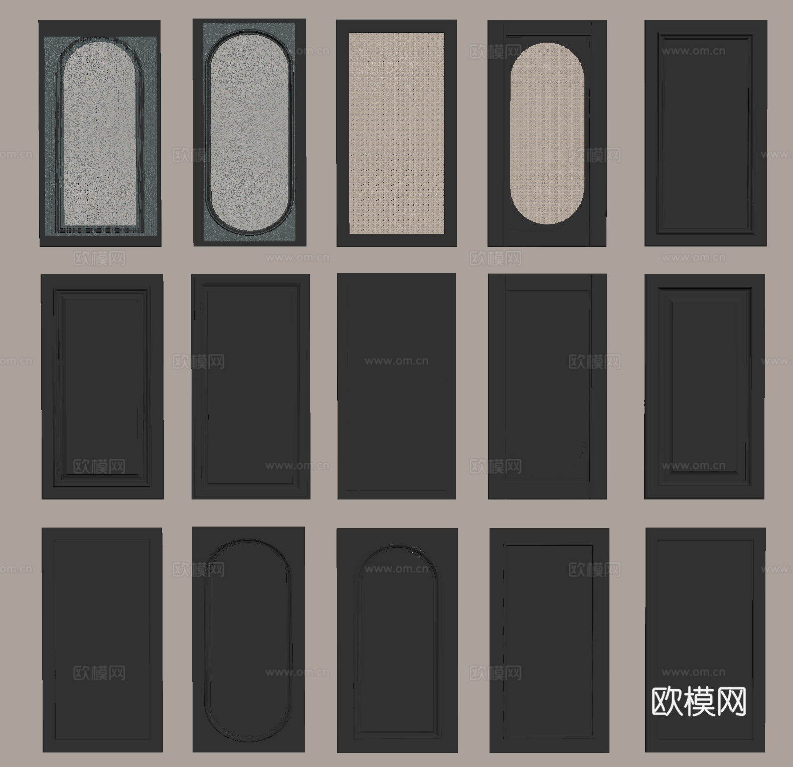 柜门 门板su模型