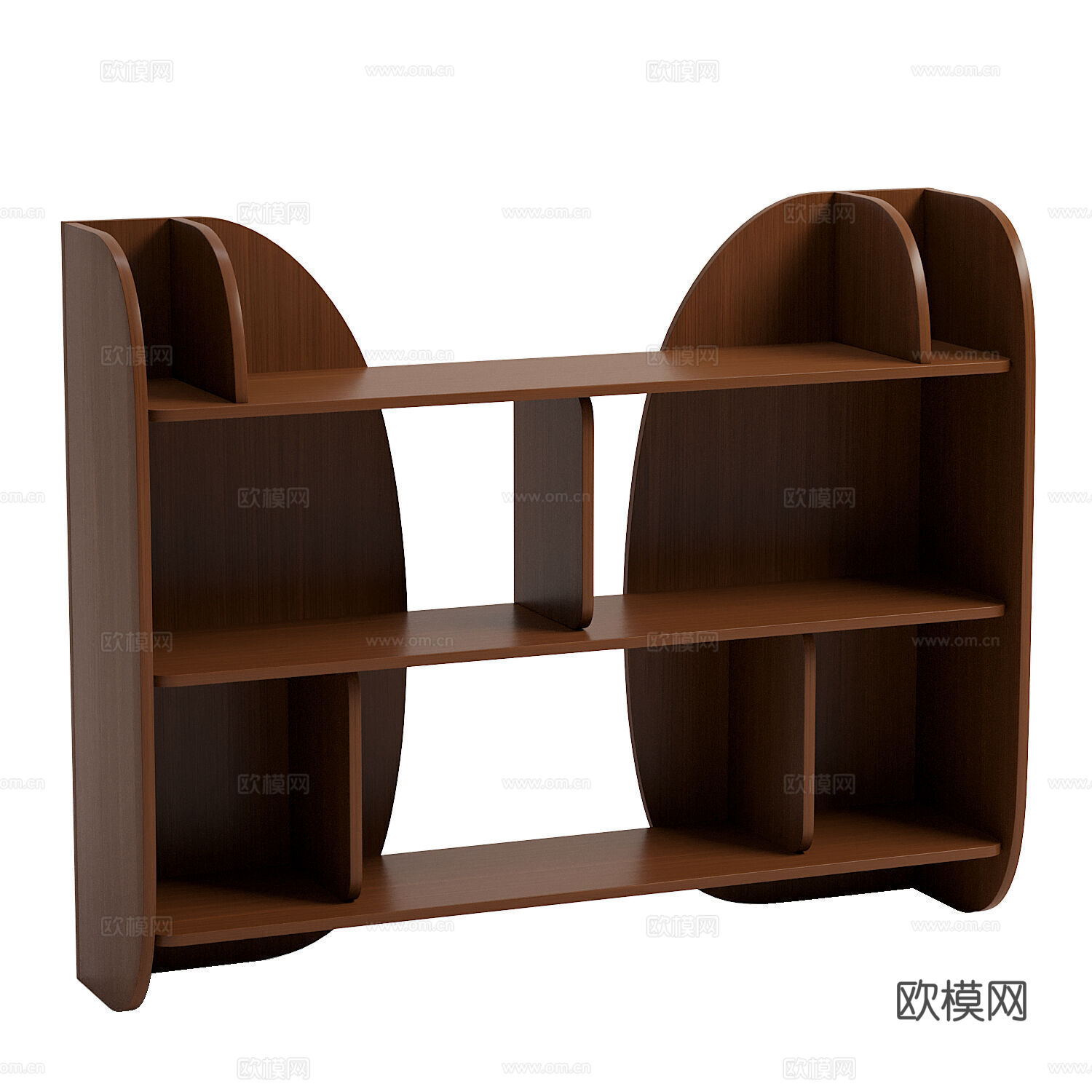 现代意式极简书架 矮书柜3d模型