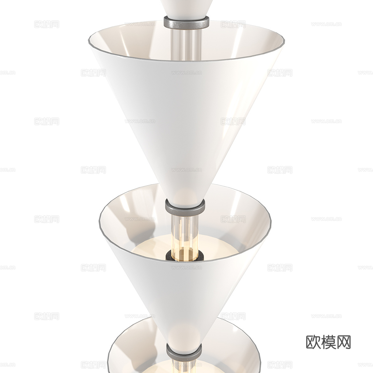 现代轻奢极简串联吊灯3d模型