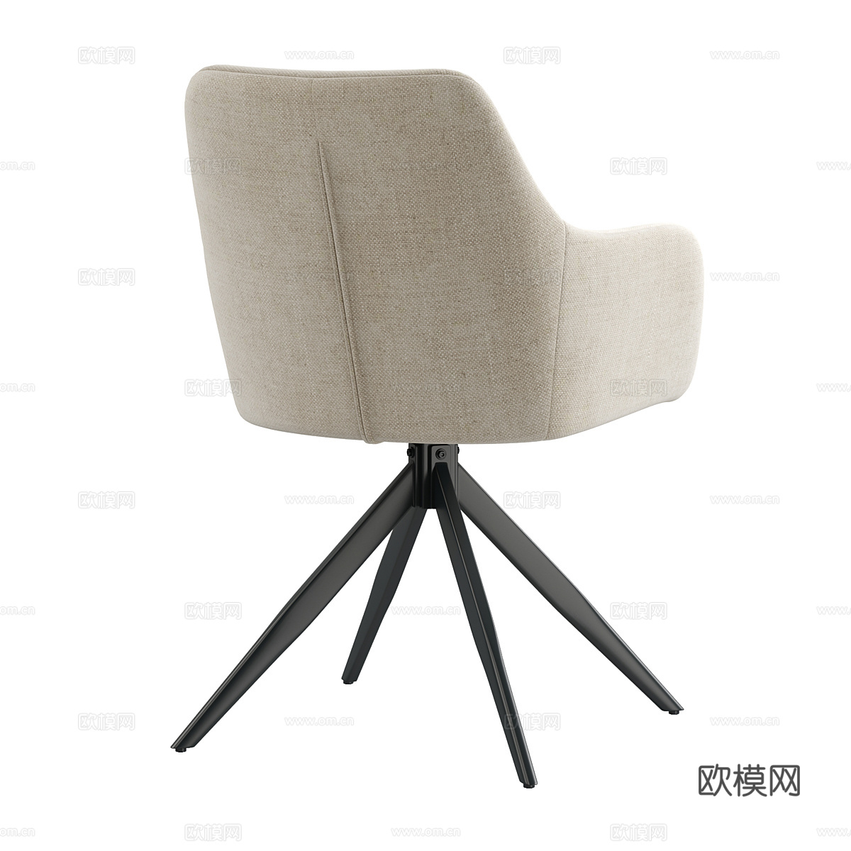 现代意式布艺椅子3d模型