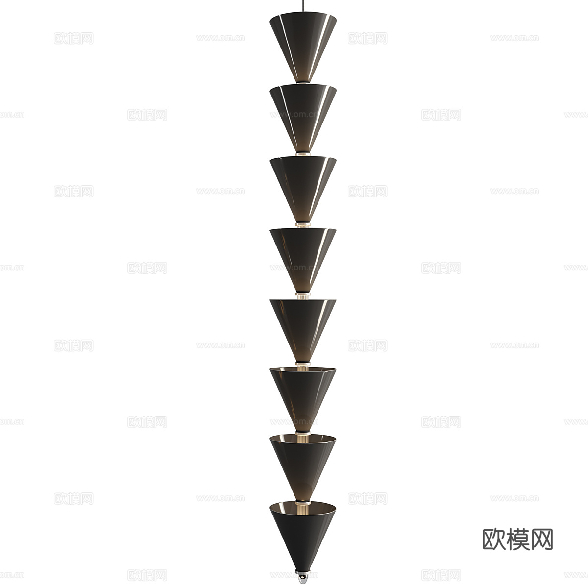 现代轻奢极简串联吊灯3d模型