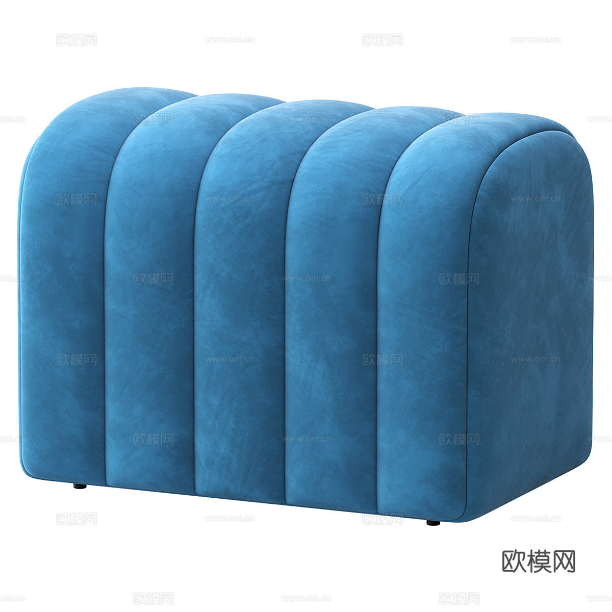 现代奶油风布艺凳3d模型