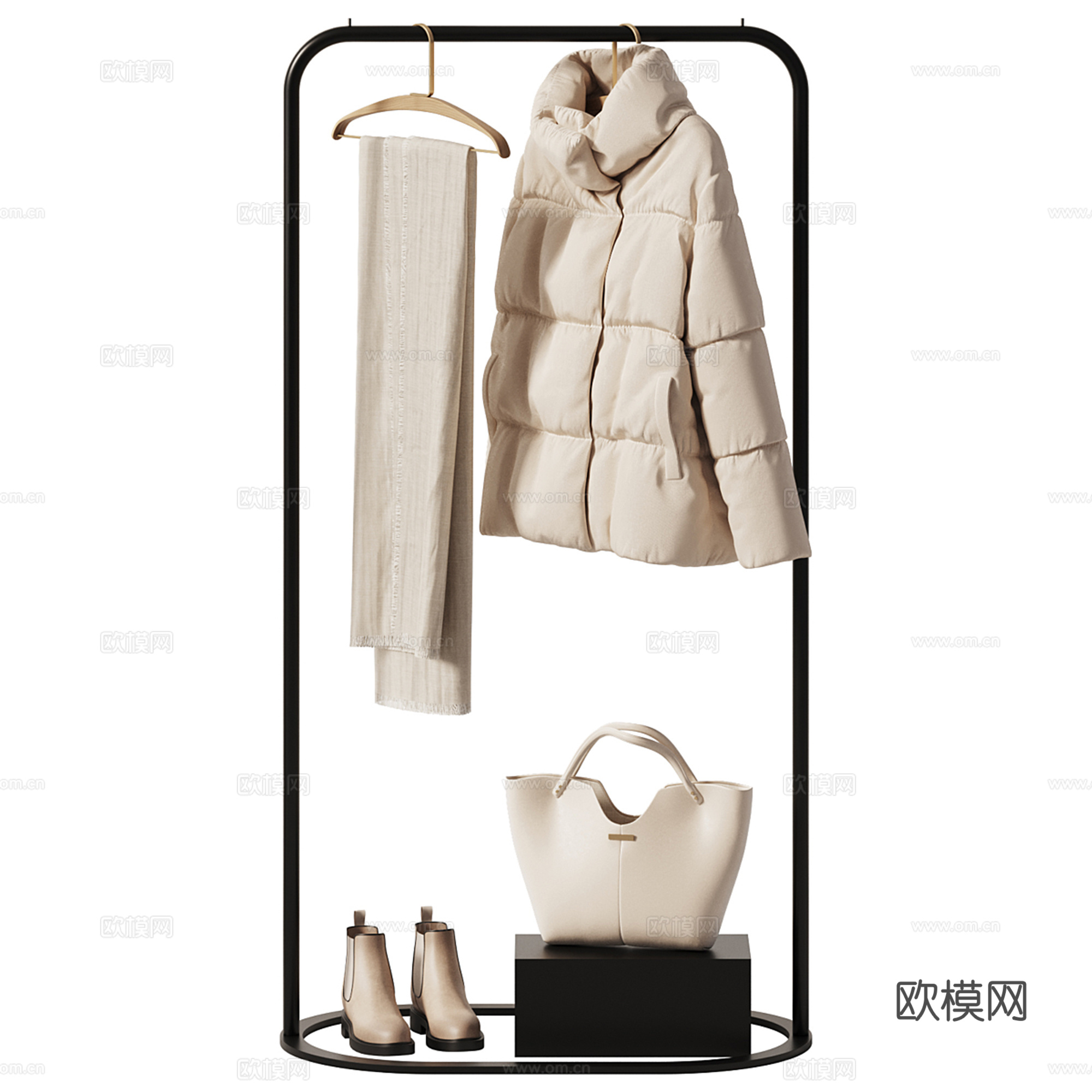 现代服饰鞋帽su模型