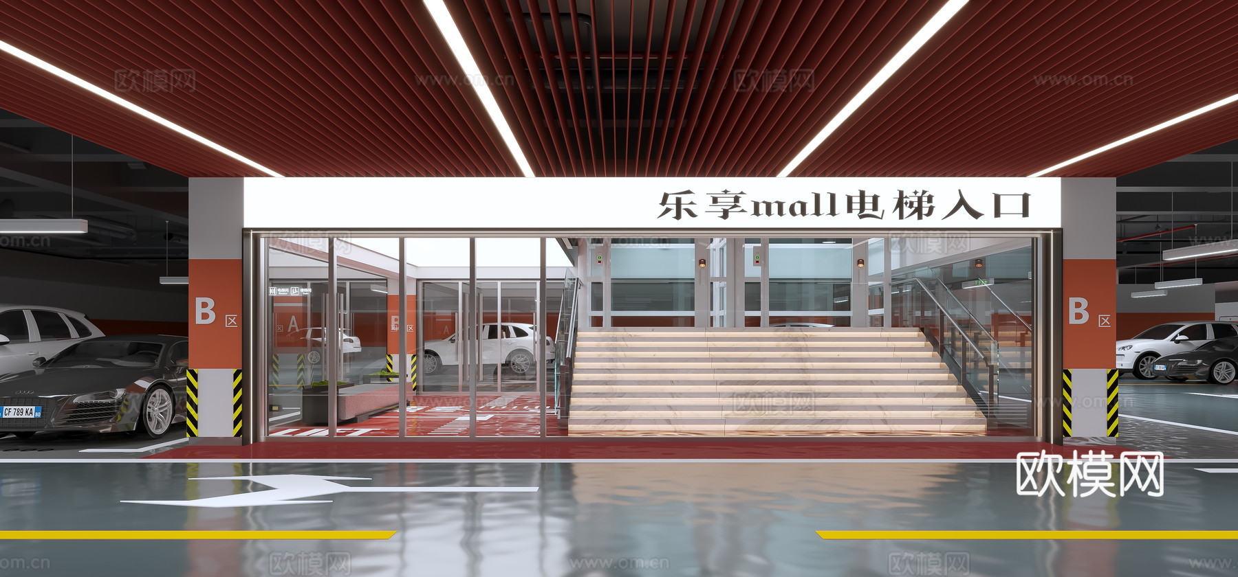 地下停车场3d模型