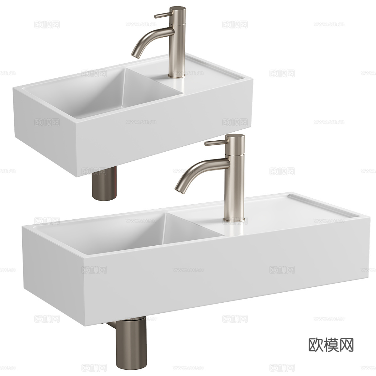 现代陶瓷洗手盆3d模型