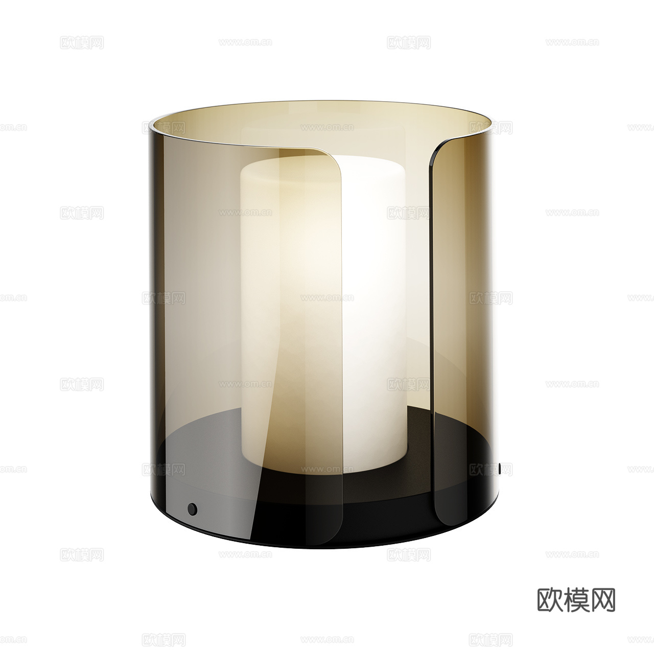 Flou 现代台灯 极简台灯 圆形台灯 玻璃台灯 烛台灯3d模型