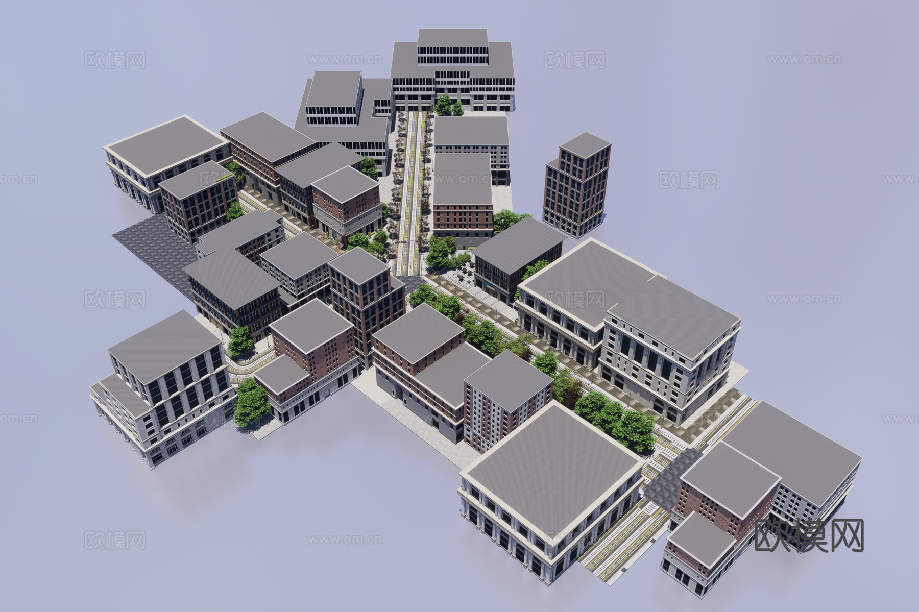 街道建筑环境3d模型