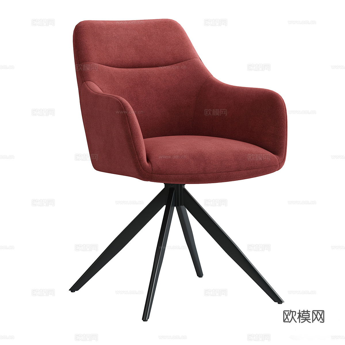 现代意式布艺椅子3d模型