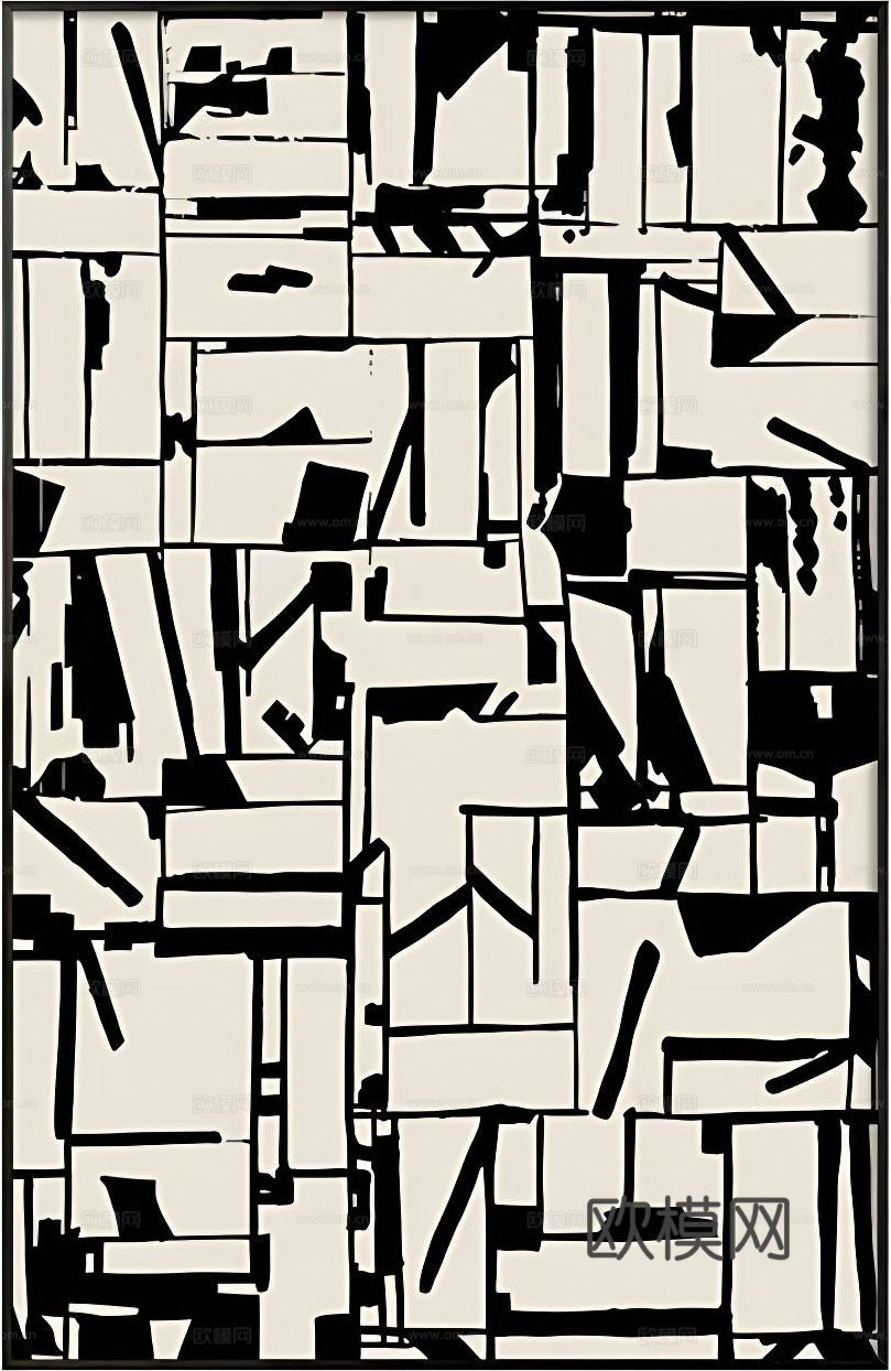 装饰画 现代画 抽象画 黑白画